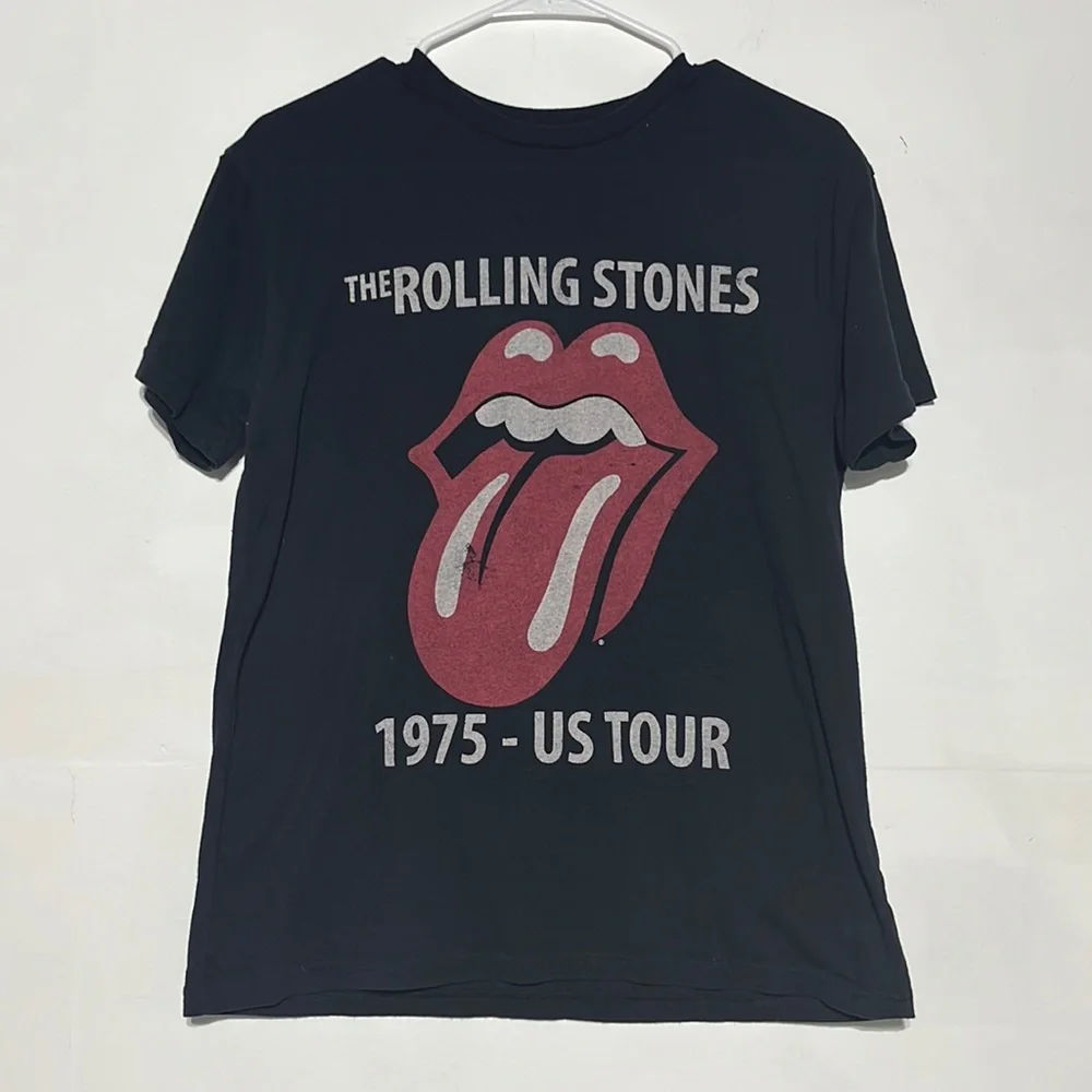 The Rolling Stones Black Graphic Cotton Tee Shirt Size Medium - Picture 2 of 5